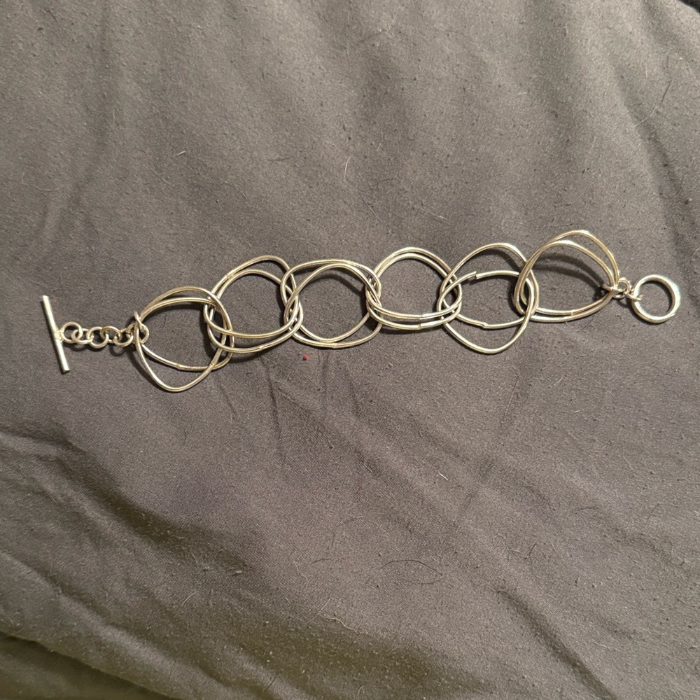 Silver Circle Link Bracelet
